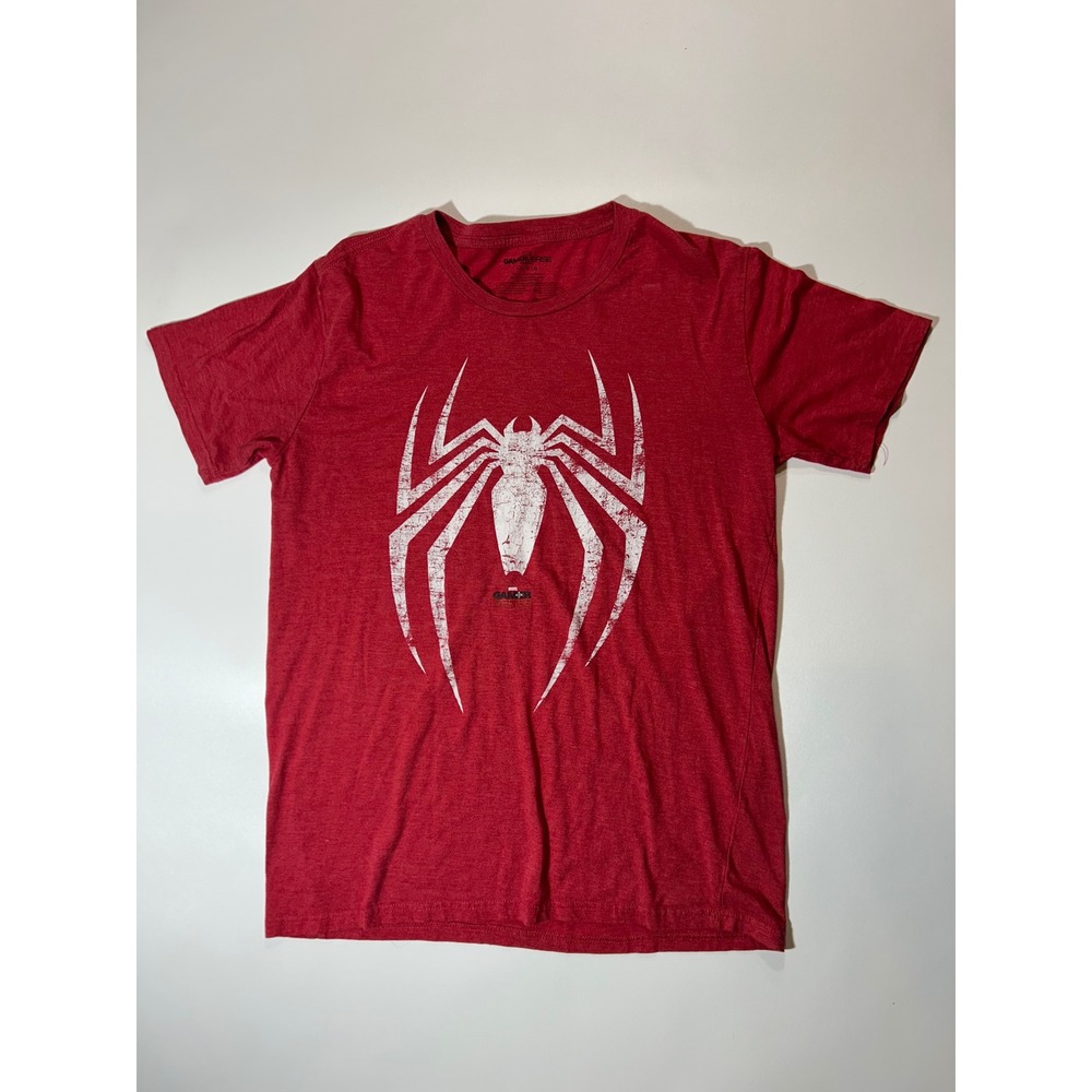 Marvel Gamerverse Spider-Man T-Shirt Mens Large Red Good Distressed Graphic Tee